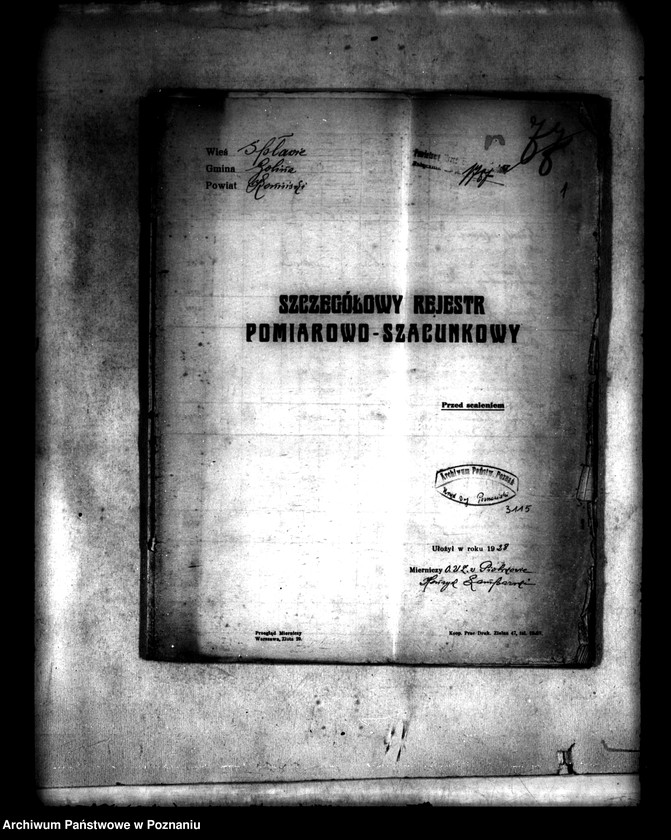 Obraz 4 z jednostki "Szczegółowy rejestr pomiarowo-szacunkowy wsi Spławie powiatu konińskiego przed scaleniem"