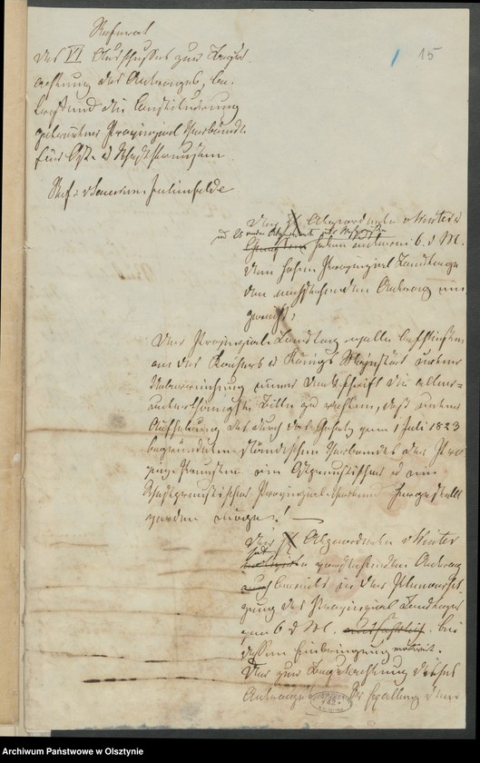 image.from.unit.number "Die Constituirung getrennter Provinzial Verbände für Ost- und Westpreussen"