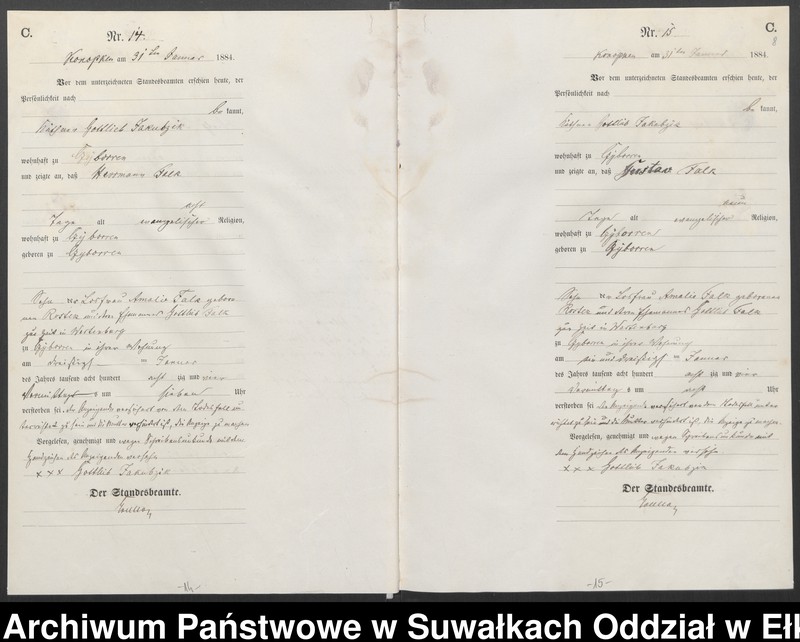 image.from.unit.number "[Sterbe-Haupt-Register des Königlich Preussischen Standes-Amtes Belzonzen Kreis Johannisburg]"