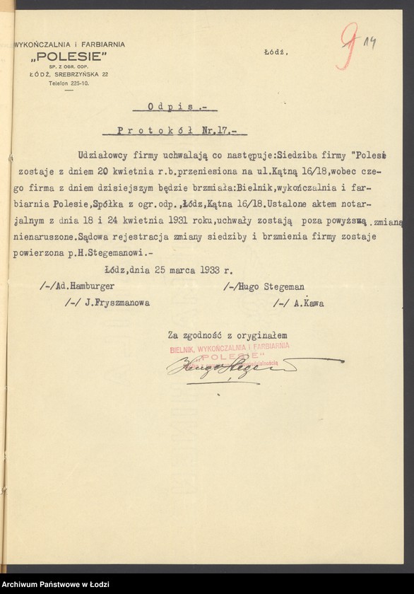 Obraz 16 z jednostki "Bielnik, Farbiarnia i Wykończalnia Polesie Spółka z o.o"