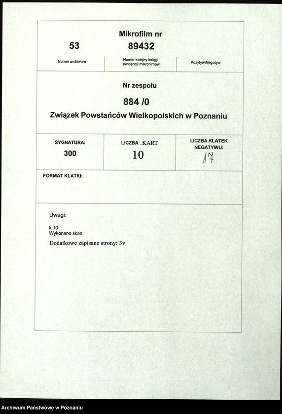 Obraz 16 z jednostki "Parzęczewo, powiat Kościan - akta koła."