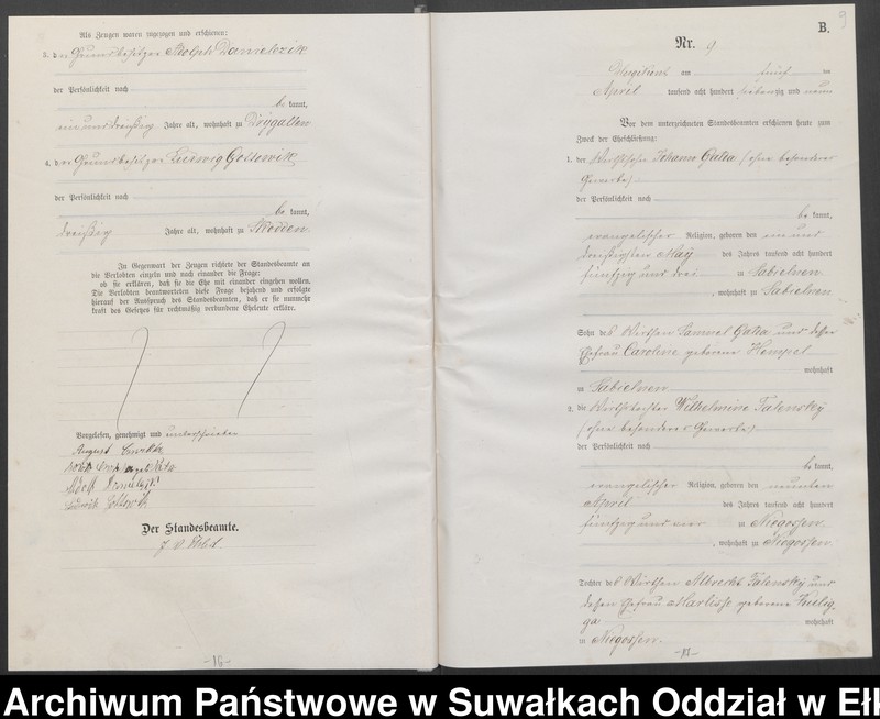 image.from.unit.number "[Heiraths-Haupt-Register des Königlichen Preussischen Standes-Amtes Kumilsko Kreis Johannisburg]"
