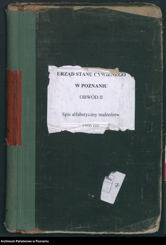 Obraz 2 z jednostki "Skorowidz alfabetyczny do ksiąg małżeństw"