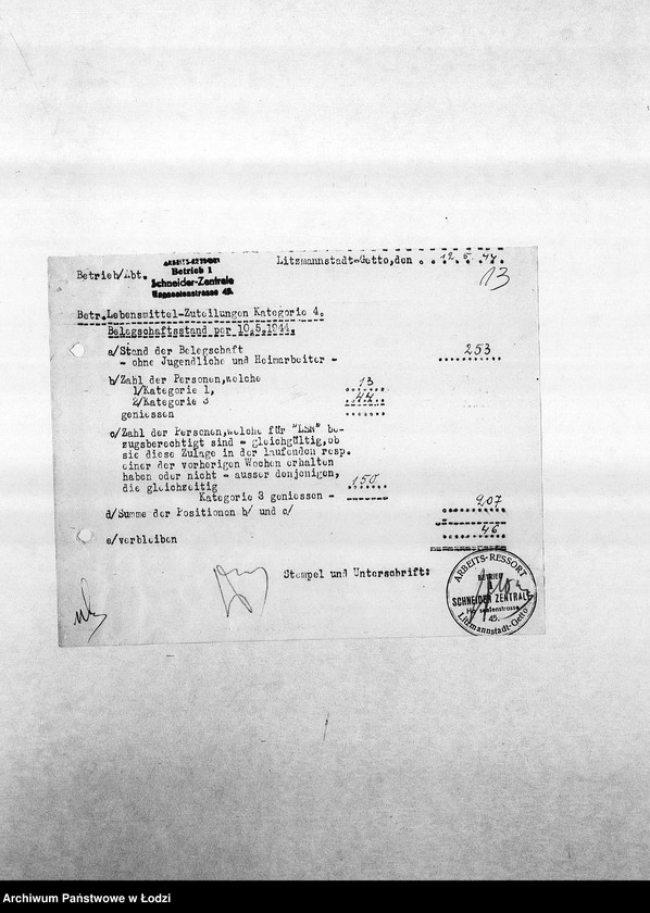 Obraz 16 z jednostki "[Korespondencja PSŻ z resortami krawieckimi w sprawie przyznania ich pracownikom dodatkowych przydziałów]"