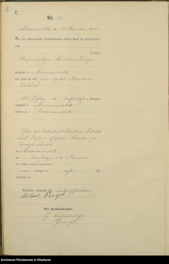 image.from.unit.number "Sterbe-Haupt-Register Nr 1 - 65"