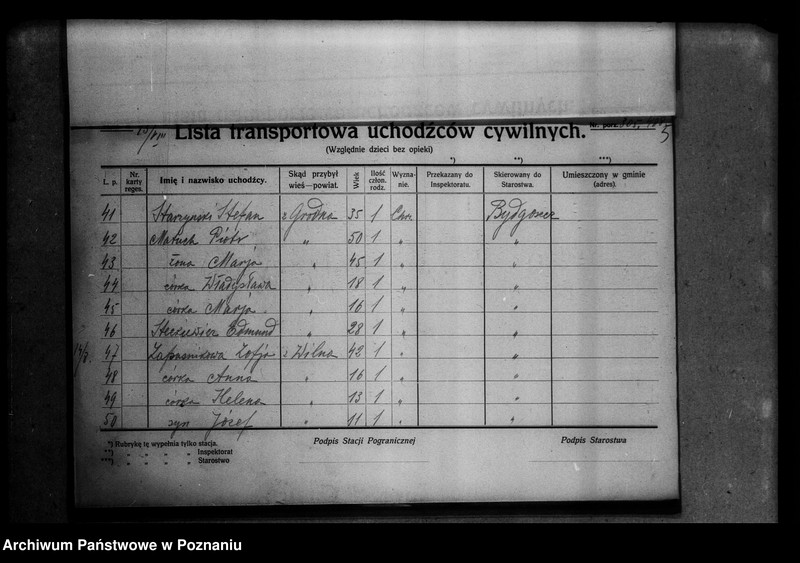 Obraz 9 z jednostki "Lista uchodźców cywilnych."