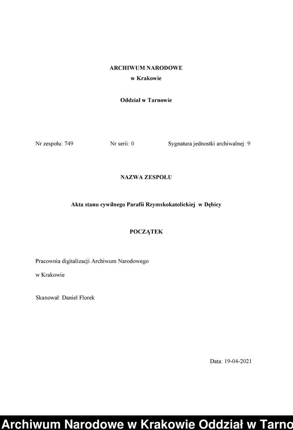 image.from.unit.number "Księga zgonów Parafii rzymskokatolickiej w Dębicy Parafia Dębica obejmuje miejscowości: Dębica (obejmuje dzielnice: Kawęczyn, Wolica, Gawrzyłowa), Podgrodzie, Latoszyn, Pustynia, Kędzierz, Kozłów"