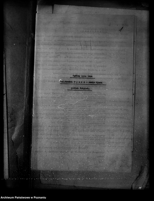 Obraz 5 z jednostki "Majętność Ujazd Rewir Ujazd powiat kościański /Plan urządzania gospodarstwa leśnego/"