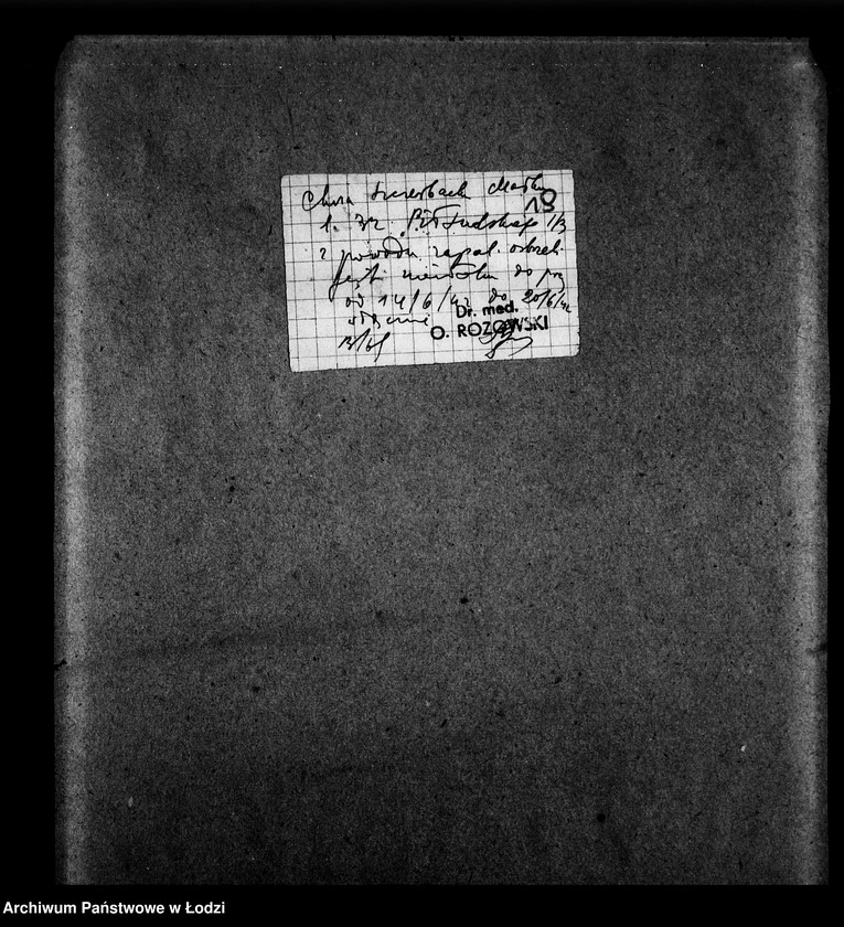 Obraz 19 z jednostki "Federn-und Daunen Abteilung [Zasiłki chorobowe dla pracowników wydziału, zaświadczenia lekarskie, listy pracowników]"