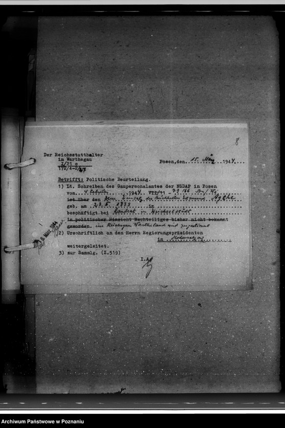 Obraz 12 z jednostki "Politische Beurteilungen der Angestellten"