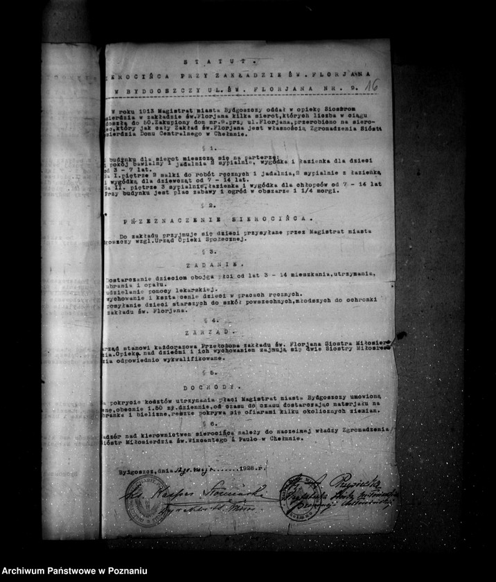 Obraz 20 z jednostki "Sierociniec przy Zakładzie św. Floriana w Bydgoszczy"