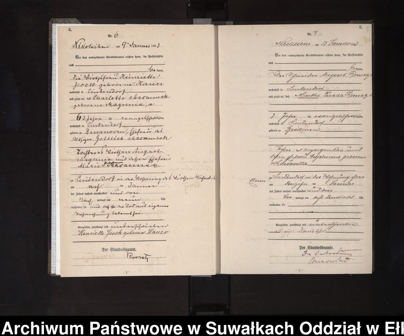 image.from.unit.number "Sterbe-Haupt-Register des Königlichen Preussischen Standes-Amtes Nikolaiken Kreis Sensburg"