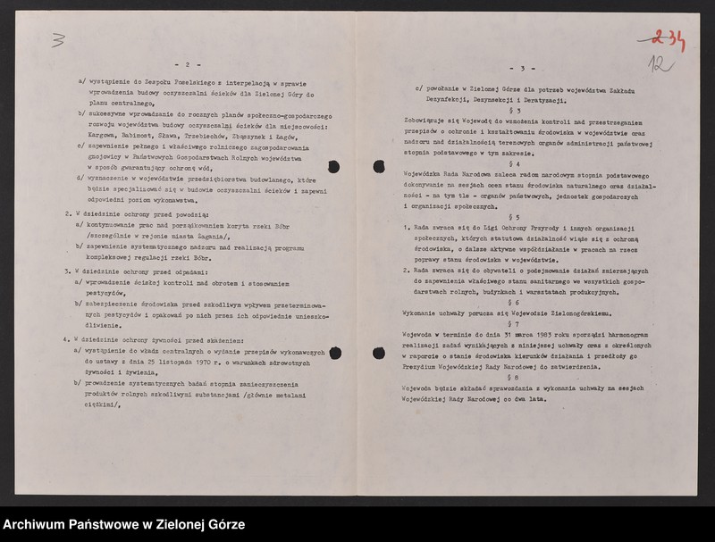 image.from.unit.number "Protokóły z posiedzeń Komisji Zdrowia, Spraw Socjalnych i Ochrony Środowiska Wojewódzkiej Rady Narodowej w Zielonej Górze"