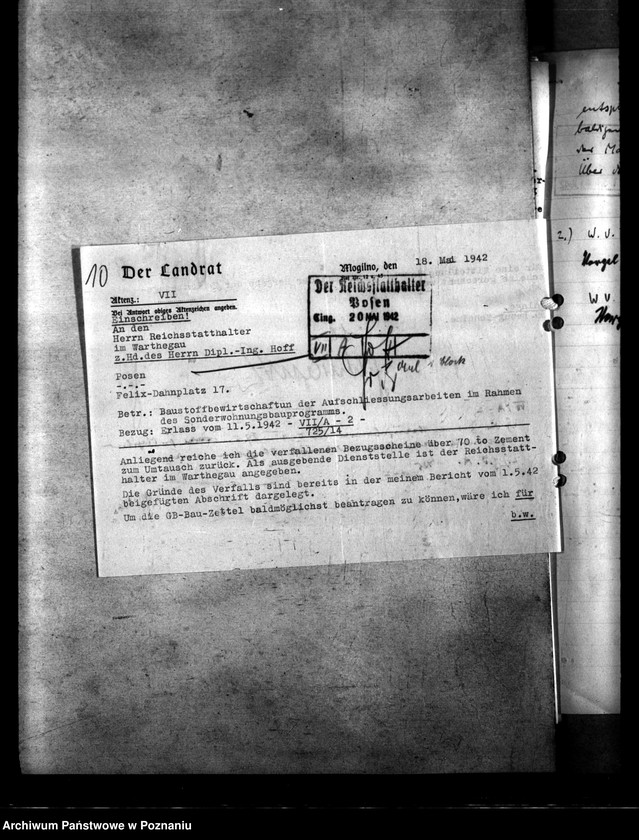 Obraz 14 z jednostki "Kontingentierte Baustoffe für Sonderbauprogramm"