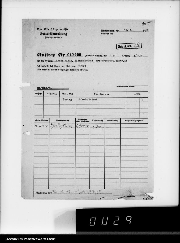 Obraz 14 z jednostki "Lebensmitteleinkauf. Aufträge, [Lieferscheinen und Rechnungen] 17941-18000"