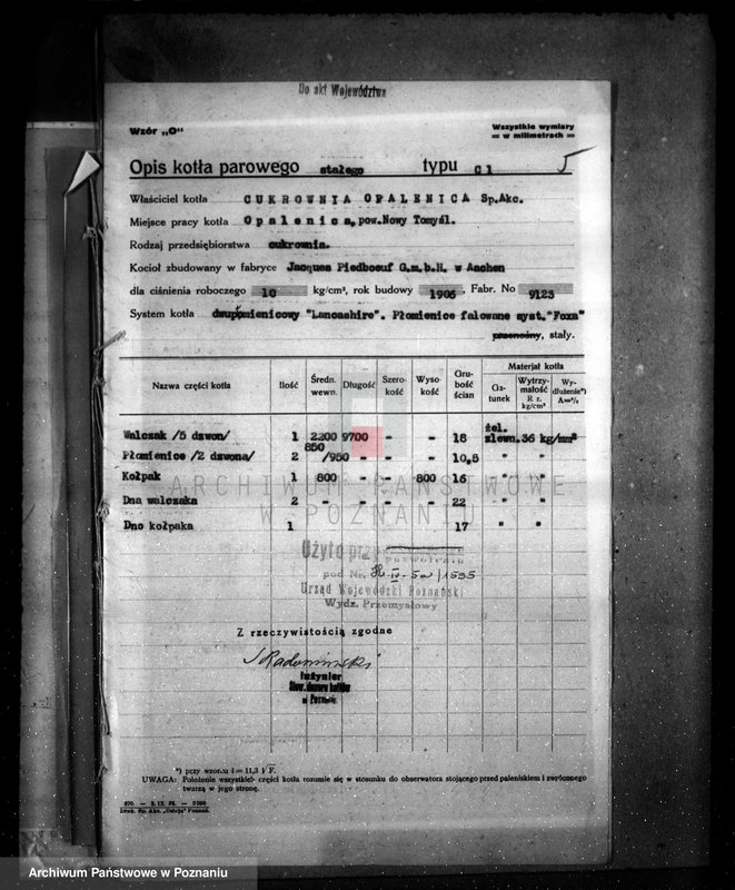 Obraz 9 z jednostki "Cukrownia Opalenica Spółka Akcyjna, pow. N. Tomyśl nr woj. 1595"