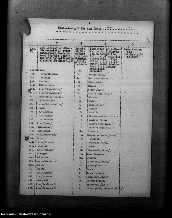 Obraz 17 z jednostki "Anderungen der Ortsnamen im Kreis Lask"