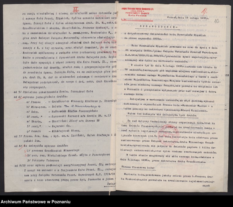 Obraz 13 z jednostki "Akta Koła: Powstańcy Śląscy Koło Poznań."