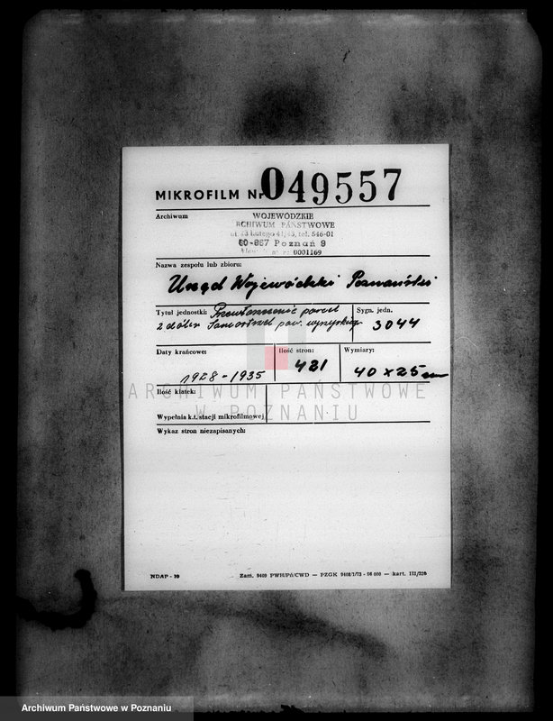 Obraz 2 z jednostki "Przewłaszczenie parcel z dóbr Samostrzel powiatu wyrzyskiego"