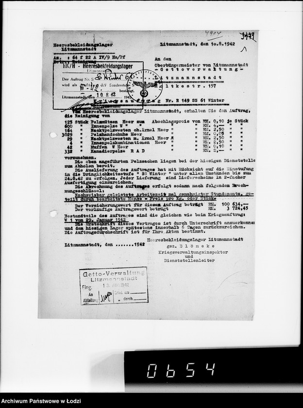 Obraz 5 z jednostki "4914 Kriegsauftrag R.149 SS-61 Winter Rein. von Pelzen HBA L