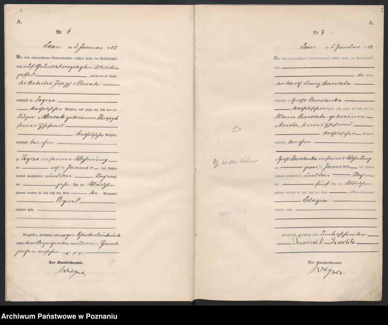 Obraz 6 z jednostki "Księga urodzeń tom I"