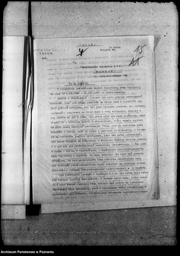 Obraz 20 z jednostki "Budżet Pomorskiej Izby Rolniczej na rok 1921"