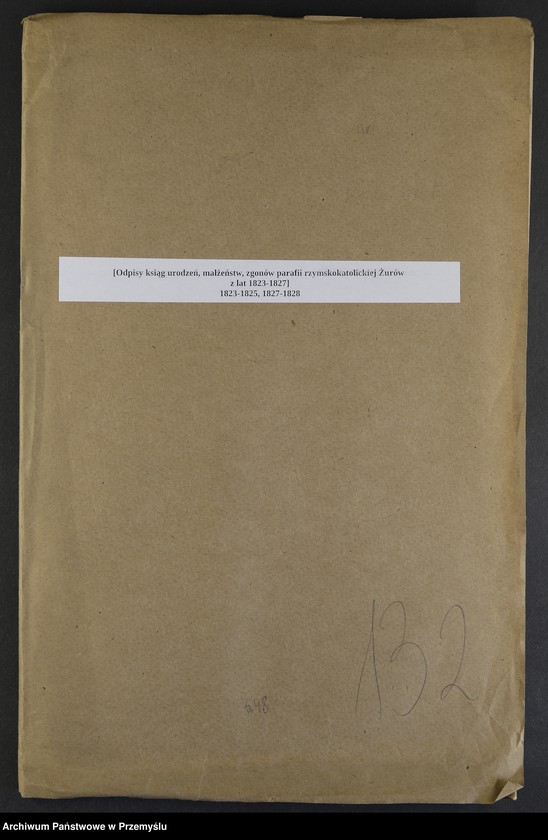 Obraz 2 z jednostki "[Odpisy ksiąg urodzeń, małżeństw, zgonów parafii rzymskokatolickiej Żurów z lat 1823-1827]"