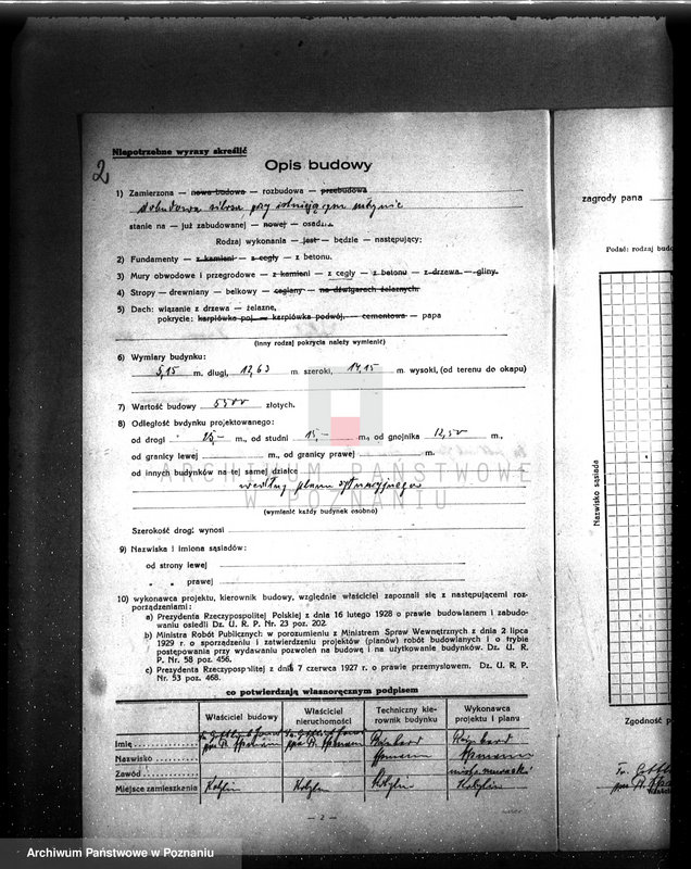 image.from.unit.number "Podanie o pozwolenie na budowę silosa i rozbudowy czyszczarni przy młynie parowym firmy Gottlieb Jonas, Kobylin, pow. krotoszyński"