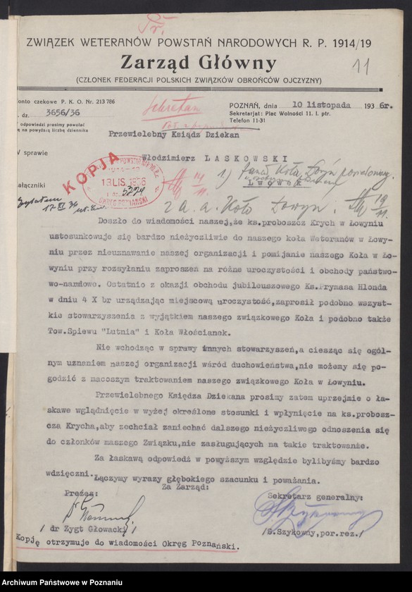 Obraz 15 z jednostki "Łowyń, powiat Międzychód - akta koła."