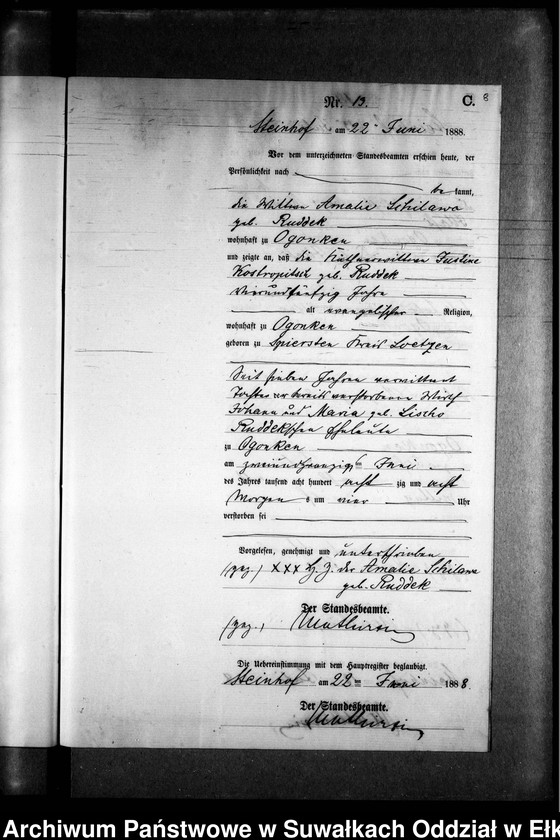 image.from.unit.number "Sterbe-Neben-Register des Preussischen Standes-Amtes Gr. Strengeln Kreis Angerburg"