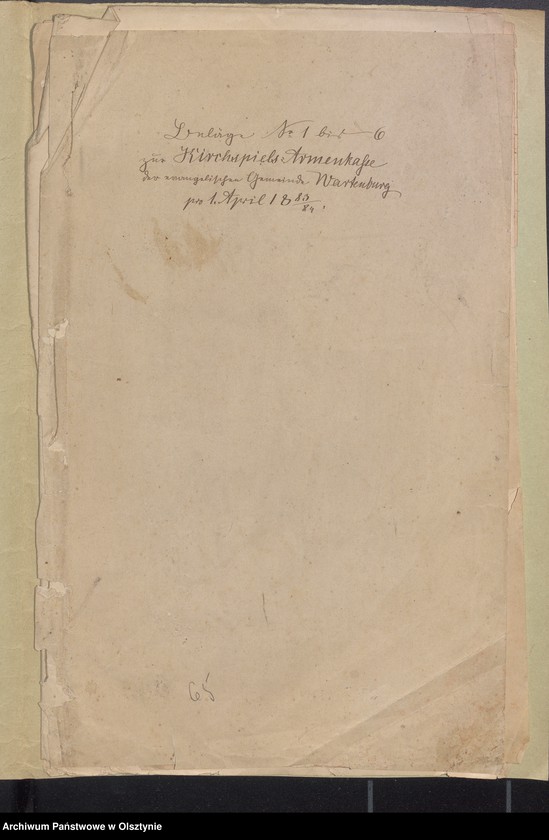 image.from.unit.number "Beläge zur Kirchspiels Armenkasse der evangelischen Gemeinde Wartenburg"