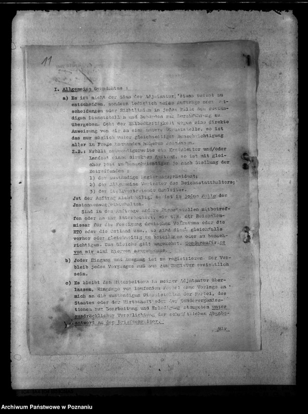 Obraz 15 z jednostki "Unterbringung der Behörden. Einrichtung der Dienststrafkammer. Förderrung des Baues von Baracken. Organisation des Gestapo."