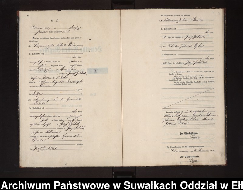 image.from.unit.number "Heiraths-Neben-Register des Preussischen Standes-Amtes Widminnen Kreis Loetzen"