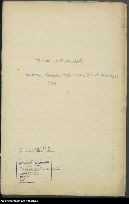 image.from.unit.number "Kirchen-Kassen Rechnung für Mahnsfeld"