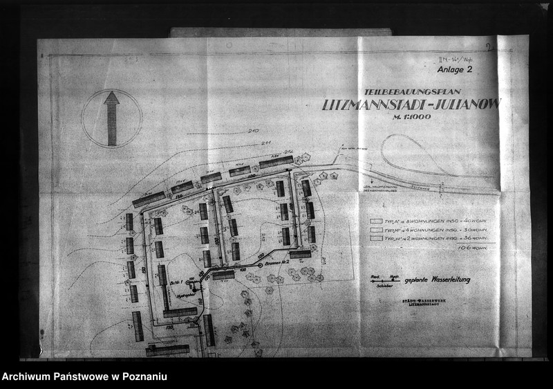 Obraz 7 z jednostki "Der Oberbürgermeister von Litzmannstadt. Finanzierungsbeihilfe "Am Wiesenhang". Wasserversorgung"