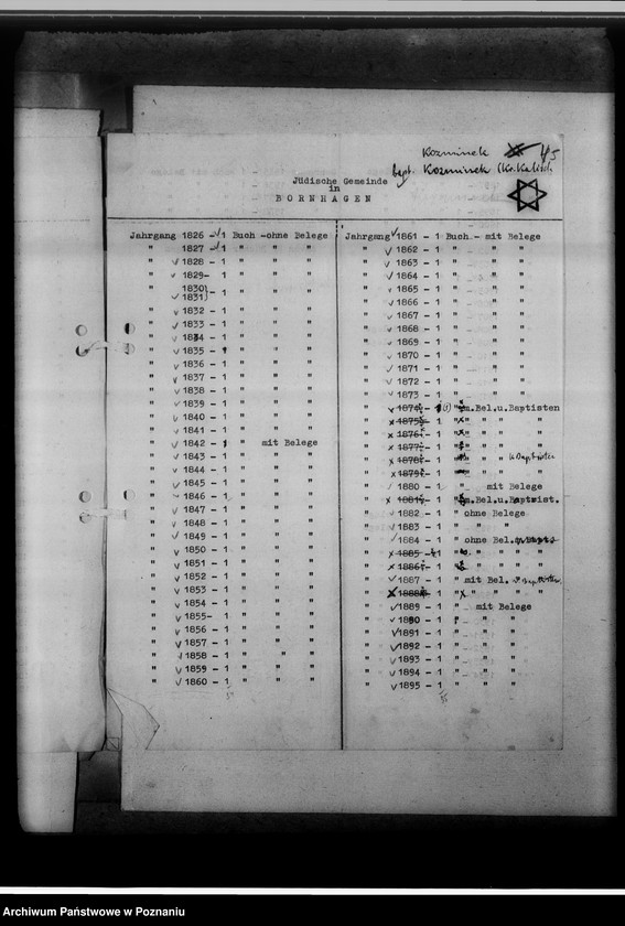 Obraz 9 z jednostki "Register der Juden, Dissidenten und Kirchenbuchduplikate [powiat kaliski]"