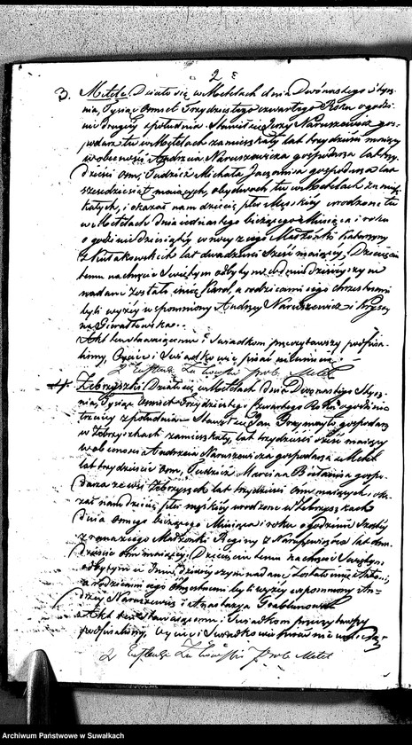 image.from.unit.number "Duplikat Aktów Urodzonych Umarłych i Zaślubionych Parafii Metelskiey z Roku 1834"