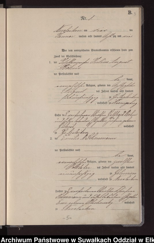 image.from.unit.number "Heiraths-Haupt-Register des Königlichen Preussischen Standes-Amtes Stadt Nicolaiken Kreis Sensburg"