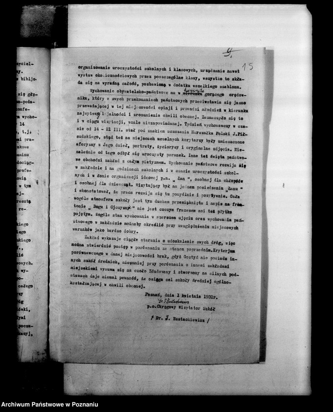 Obraz 19 z jednostki "Prywatne Koedukacyjne Gimnazjum Ziemi Gostyńskiej- Gostyń, sprawozdania z wizytacji"