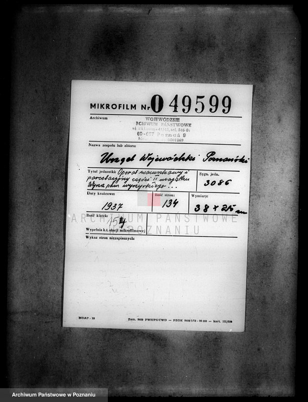 Obraz 2 z jednostki "Operat szacunkowy i parcelacyjny część II majątku Wyrza powiatu wyrzyskiego administracja przejściowa majątku Wyrza"