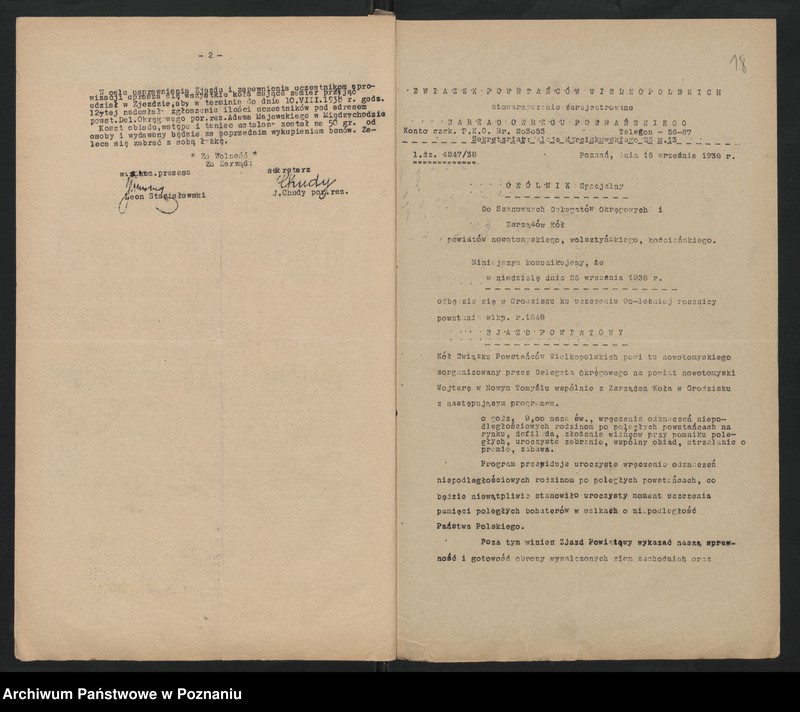 image.from.unit.number "Okólniki i zarządzenia Zarządu Głównego i Okręgu Związku Powstańców Wielkopolskich."