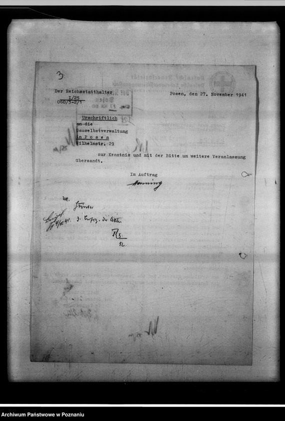 Obraz 7 z jednostki "Aufsicht über die Posensche Feuersozietät."