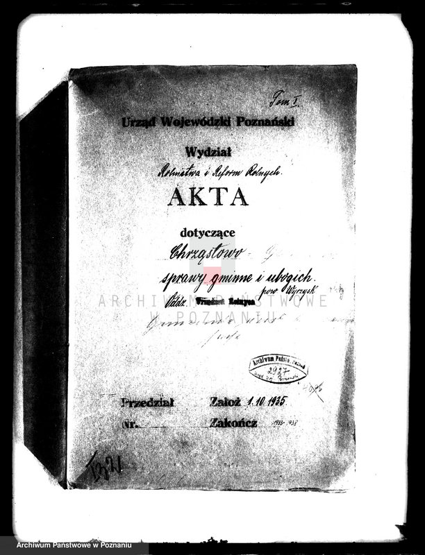 Obraz 4 z jednostki "Majątek Chrząstowo powiatu wyrzyskiego sprawy gminne i ubogich"