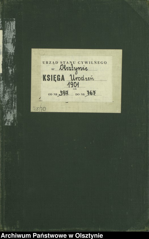 image.from.unit.number "Geburts-Haupt-Register Tom II,Nr 397 - 767"