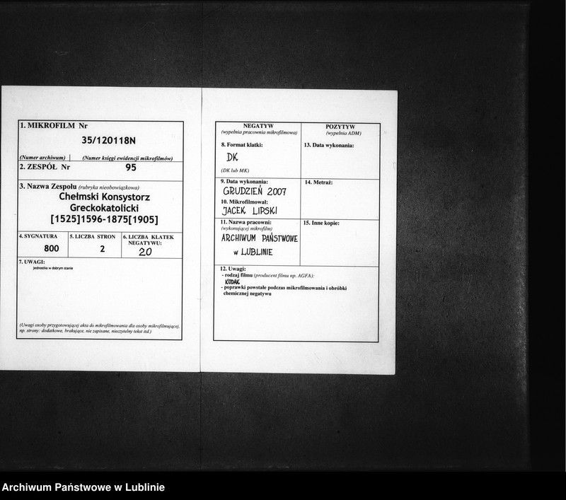 Obraz 8 z jednostki "Akta Konsystorza Chełmskiego. Nestor Horoszewicz [administrator parafii Złojec i Kosobudy, proboszcz parafii Chmielek]"