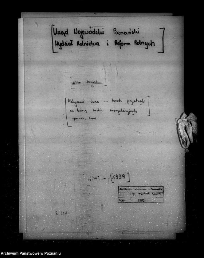 Obraz 4 z jednostki "/Nabywanie drewna w lasach prywatnych na budowę znaków triangulacyjnych- generalia, tajne/"