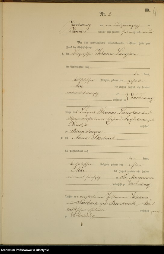 image.from.unit.number "Heiraths-Haupt-Register Nr 1 - 45"