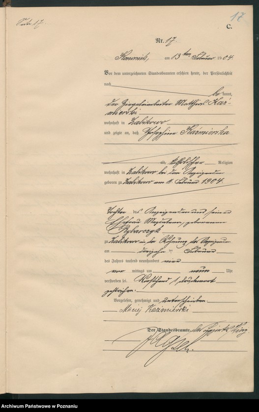 Obraz 20 z jednostki "Sterbe-Haupt-Register"