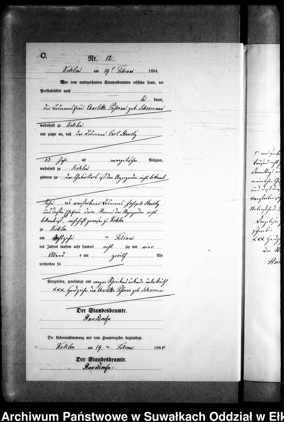 image.from.unit.number "Sterbe-Neben-Register des Preussischen Standes-Amtes Kehlen Kreis Angerburg"