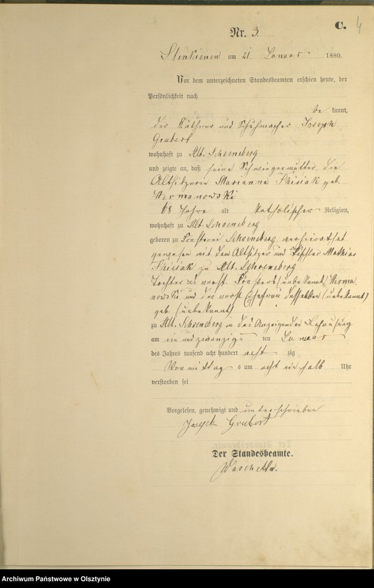 Obraz 6 z jednostki "Sterbe-Haupt-Register Nr 1 - 49"